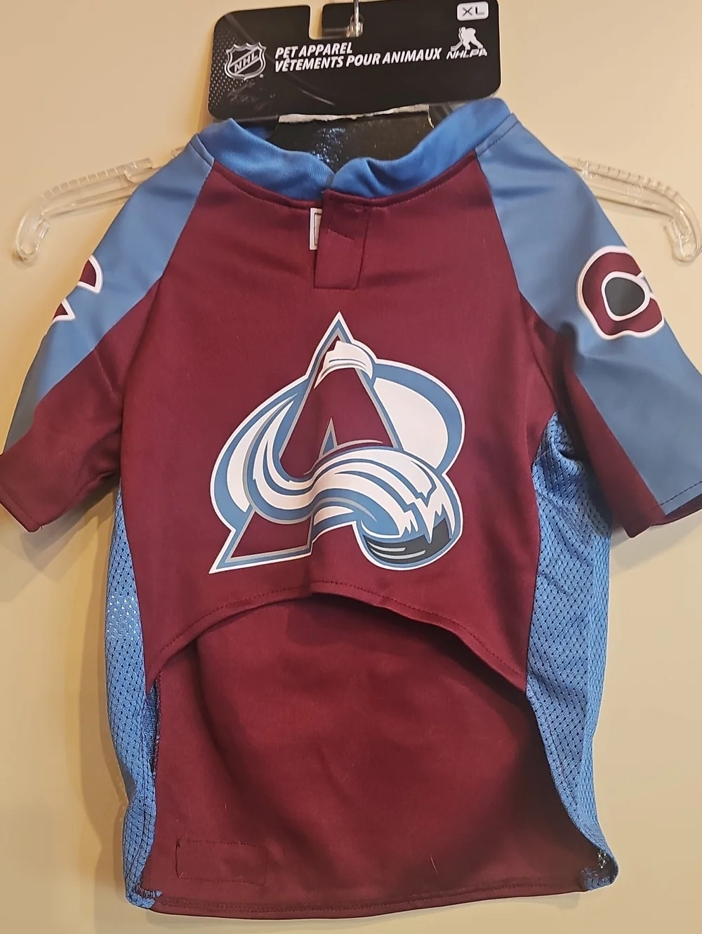 NHL Colorado Avalanche Dog Jersey - Burgundy & Light Blue Nathan MacKinnon Size